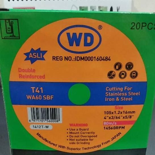 Wd Cutting 1 Pa Wd Potong 1 Ota Mata Gerinda Potong Wd Mata Potong Wd