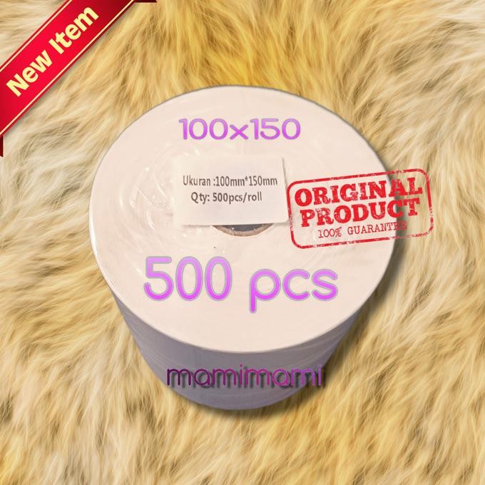 

MURAH Sticker Label Barcode 100 x 150 Isi 500 /300/250 Kertas Stiker Thermal