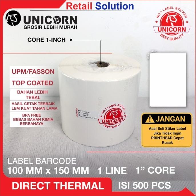

MURAH Stiker Label Barcode Thermal 100x150mm 100x150 mm 100 x 150 mm 4" X 6