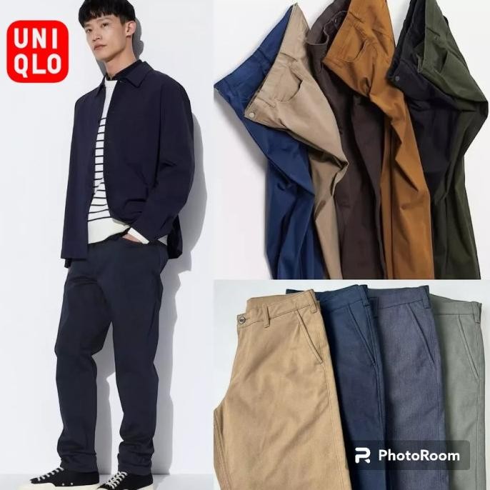 Grosir Celana Chino Pria Uniqlo Slimfit Ultra Stretch Original