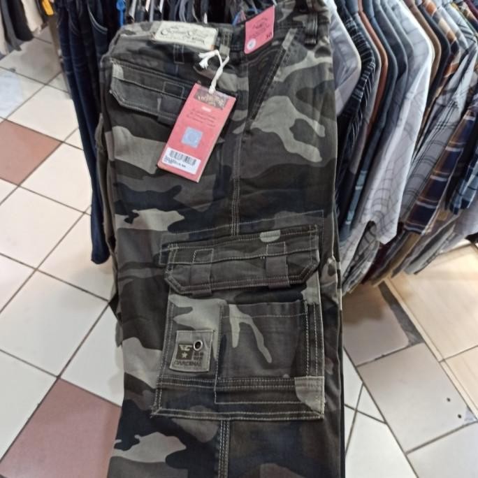 Promo Cardinal Original Mens Casual Celana Cargo Katun Doreng Ebgbr376 Kb