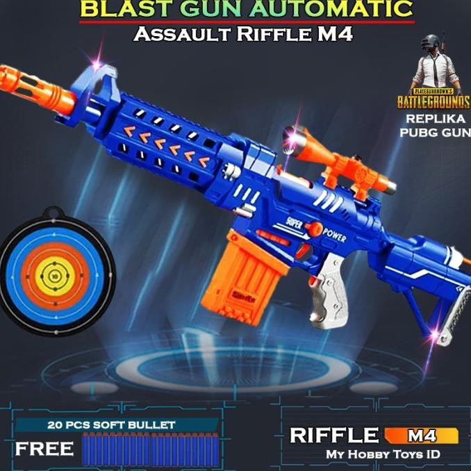 TERBARU MAINAN TEMBAKAN ANAK OTOMATIS RIFFLE M4 PELURU BUSA KADO ANAK NOT NERF 