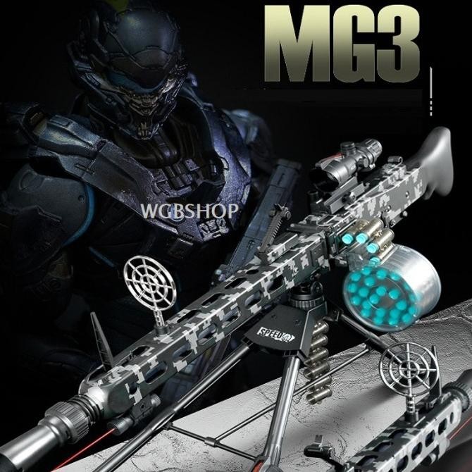 READY STOCK MAINAN LEHUI MG 3 SOFT BULLET LAUNCHER TOY NOT NERF 