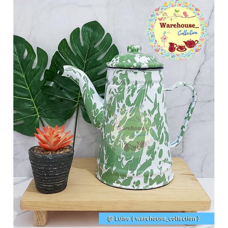Teko Blirik Besar /Eskan 13 Blirik/Lurik Enamel Seng/Teko Jadul