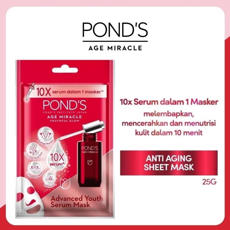 Ponds Age Miracle Serum Sheet Mask Anti Aging 25gr