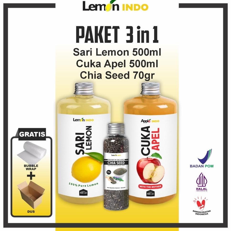 

Paet Ehat 3In1 Ari Lemon Ml Cua Apel Ml Chia Eed 70Gr Deto Ehat Jr
