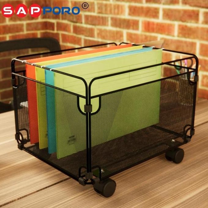 

SAPPORO HALDEN - Rak Dokumen Portable | File Rack | Portable Document Shelf Organizer Besi Hitam