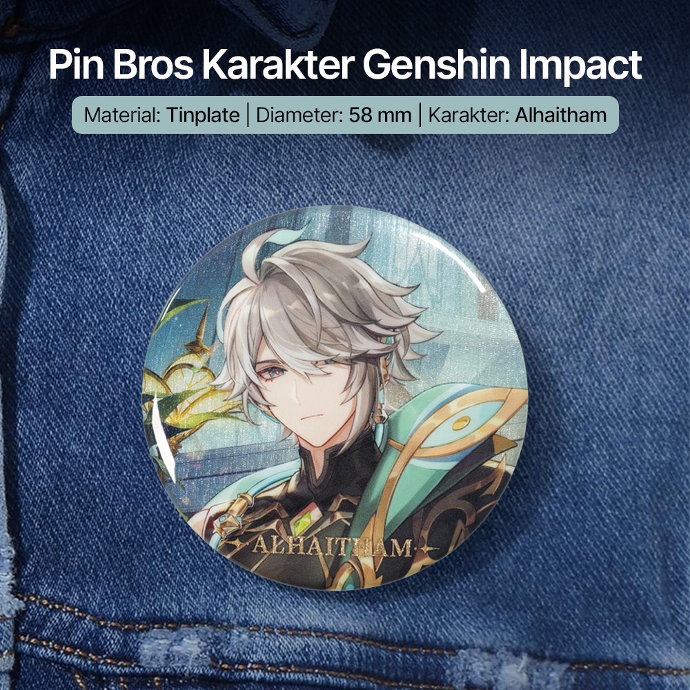 Pin Bros Karakter Genshin Impact Background Theme Can Badge - YZ015