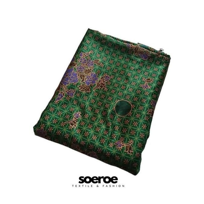 Kain Batik Muslimat Nu Wanita Sutra Hijau Tua Panjang 3 Meteran bat