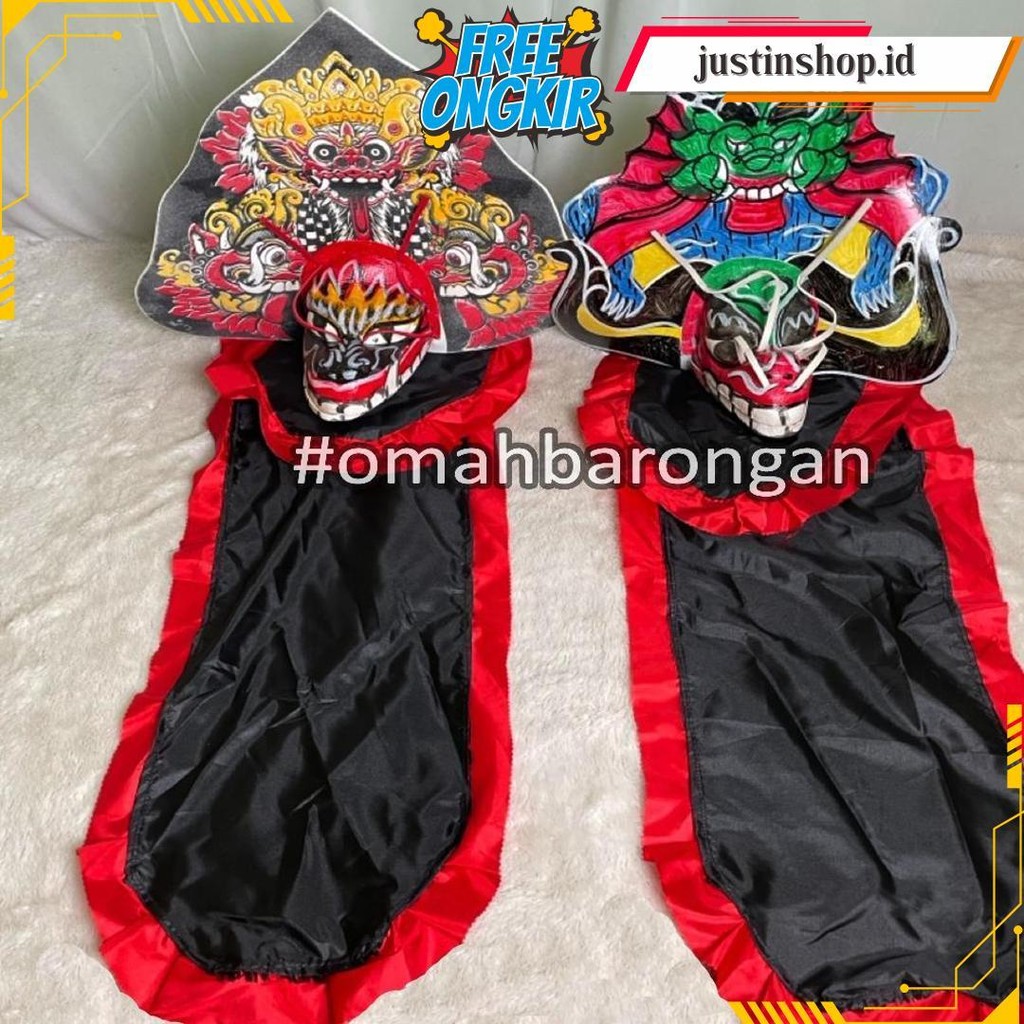 Mainan Anak Stelan Kaos Celana Reog Ponorogo Dan Barongan Devil Caplokan Spon Free Embong Kemul Terl