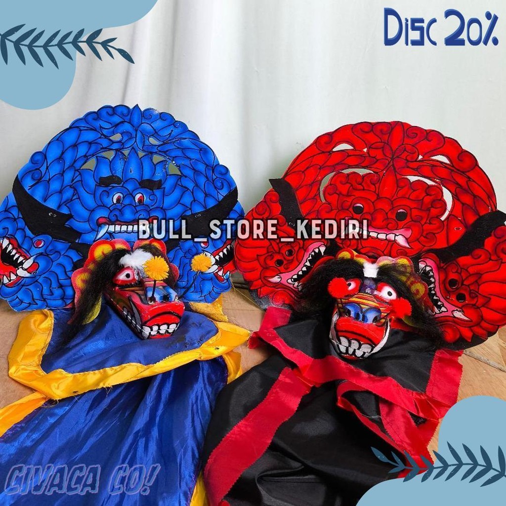 Barongan Anak  Caplokan Dengan Ukir Kayu Sengon Dan Motif Naga