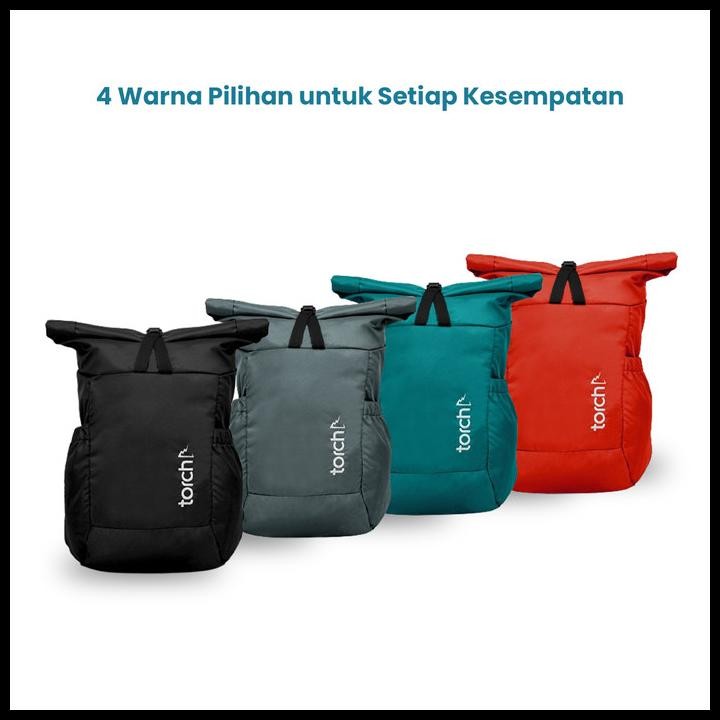 Terlaris Torch Tas Ransel Punggung Lipat Pria Wanita - Foldable Backpack Shiroi Good Quality