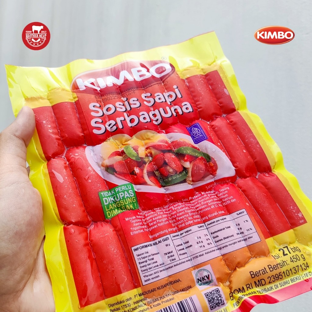

Kimbo Sosis Sapi Serbaguna, Mini Cooktail 450gr - Brothermeatshop