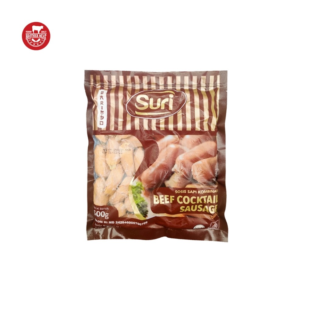 

Suri Beef Cooktail Sausage 500gr, Sosis Kombinasi - Brothermeatshop