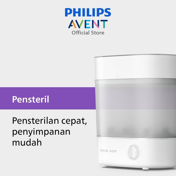 Philips Avent | Sterilizer | Alat Steril Botol Susu Bayi | Terbukti Hilangkan 99,9% Kuman | SCF291/0