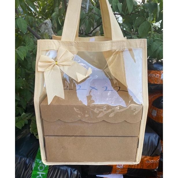 

SPECIAL HARGA LUSIN ISI 12 BIJI -TAS HAJATAN MIKA TEBAL PREMIUM DI KELASNYA 0.25 MM SIZE 22x22x30cm gd-12