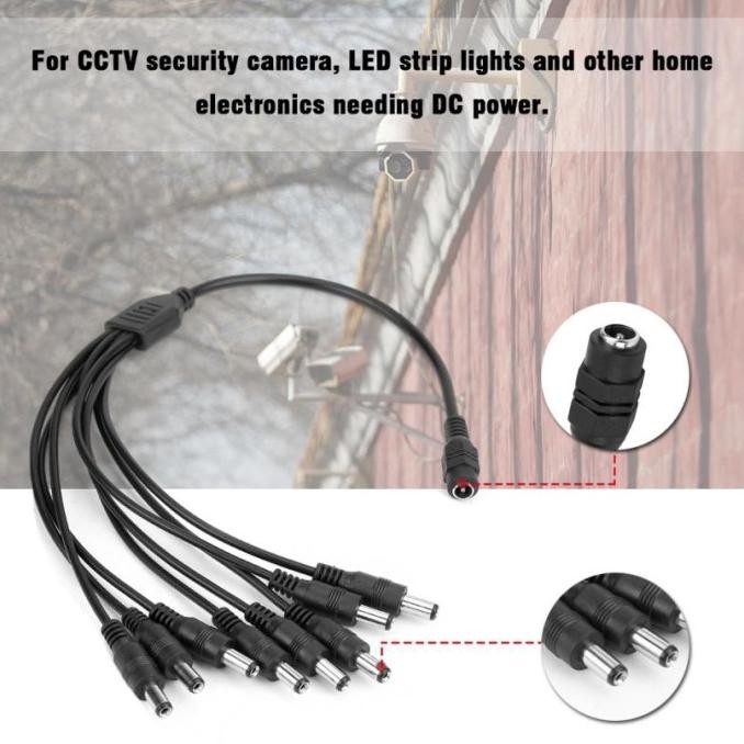 jack DC cctv jack DC male cabang 8 5.5mm jack DC universal cabang HTY PRODUCT