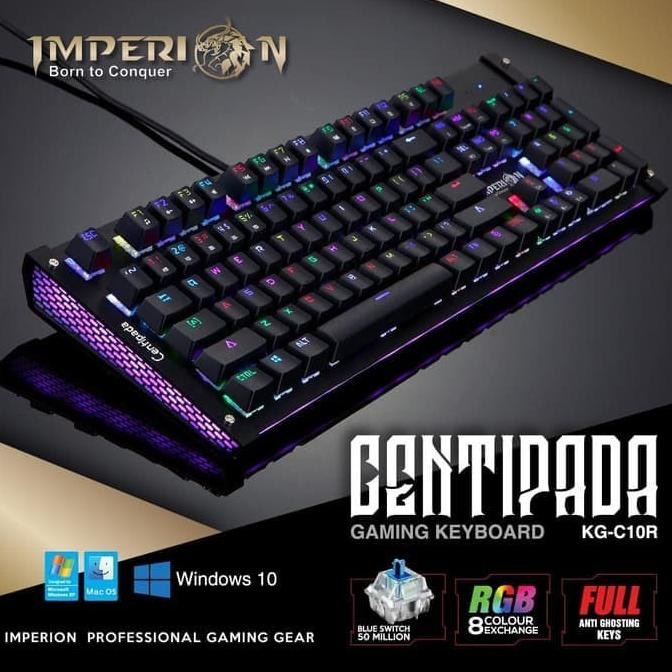 Keyboard Gaming Imperion Centipada KG-C10R Mechanical, RGB - CENTIPADA
