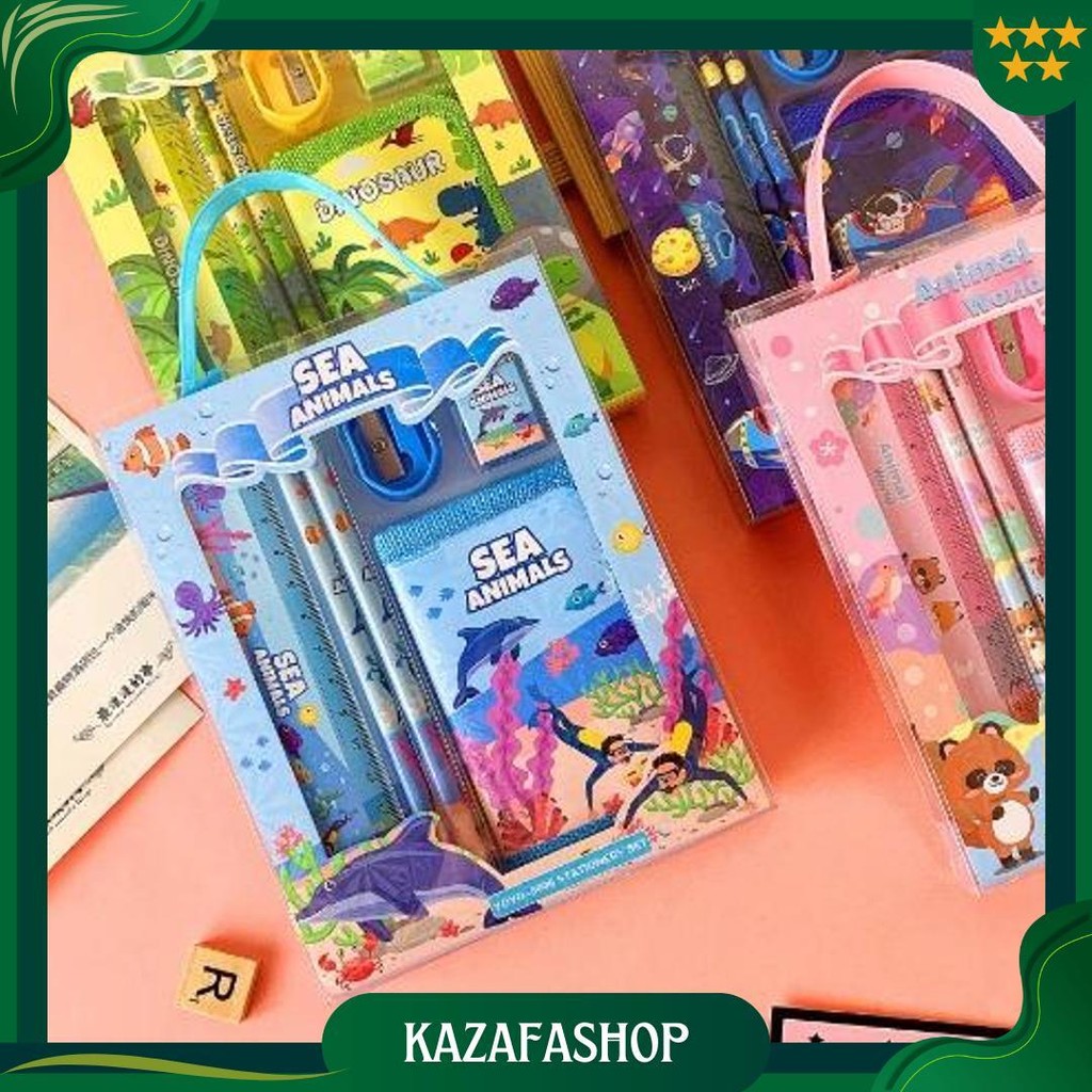 

Promo Kekinian - S5926 Stationery Set / Alat Tulis Set 6 In 1 Hadiah Souvenir / Paket Alat Tulis + Dompet Anak / Alat Tulis Set Karakter Promo 4.4