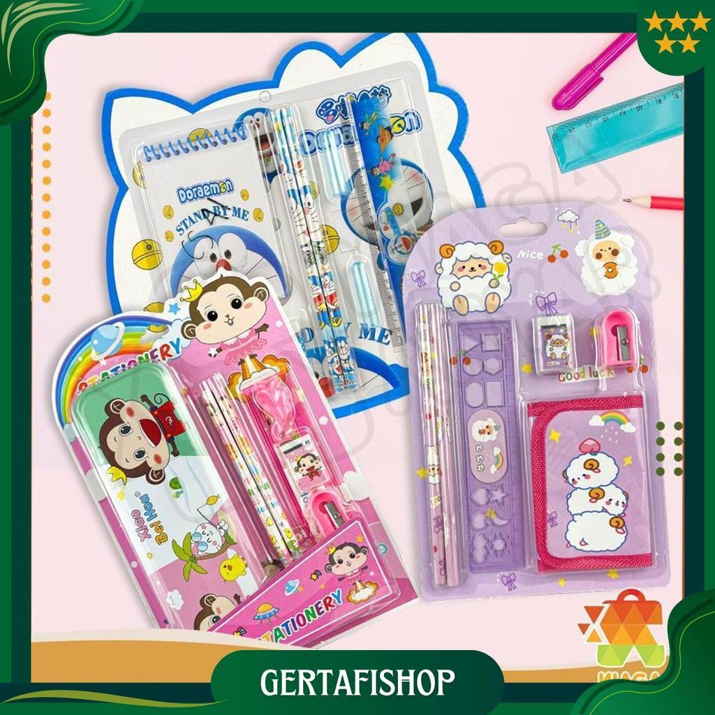 

Na Paket Alat Tulis Set Mika Plus / Stationery Set Hampers Souvenir Ulang Tahun Birthday Anak Karakter Kartun Peralatan Menulis Sekolah Best Seller
