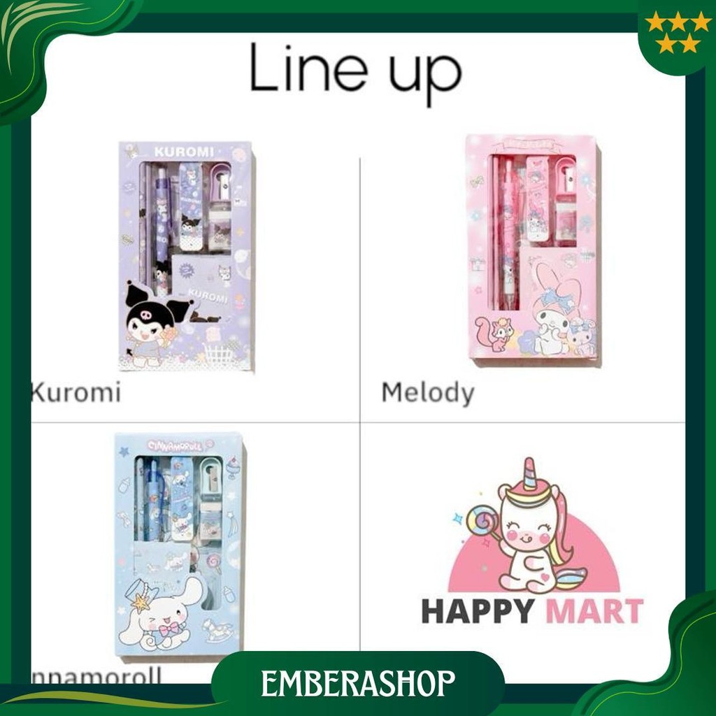 

Pensil Mekanik Set Notes With Box Kuromi / Cinnamoroll / Melody Best Seller