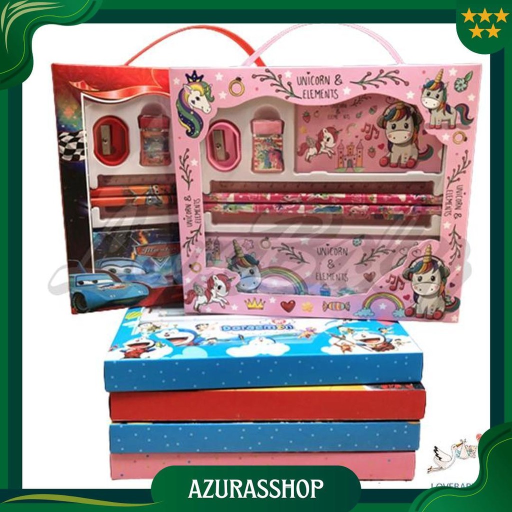 

[1Kg 8Pcs] Spacekidjk Alat Tulis Anak Sekolah 6 In 1 / Alat Tulis Set Karakter / Stationery Set 6 In 1 / Set Alat Tulis Box Anak Promo