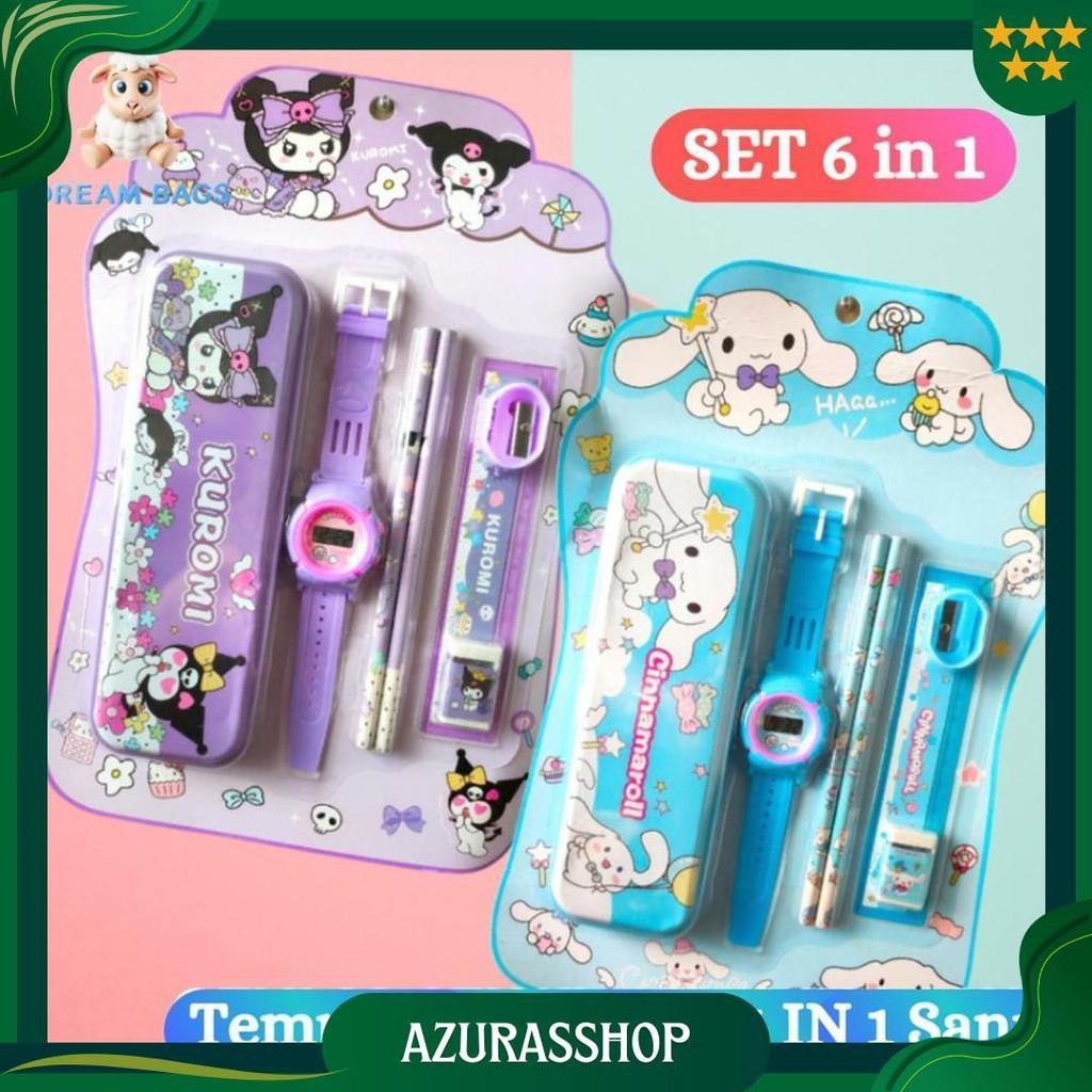 

Dream Bags Studen Set Sansiro 6 In 1 Alat Tulis Sekolah Kuromi Terbaru Sanrio Ori