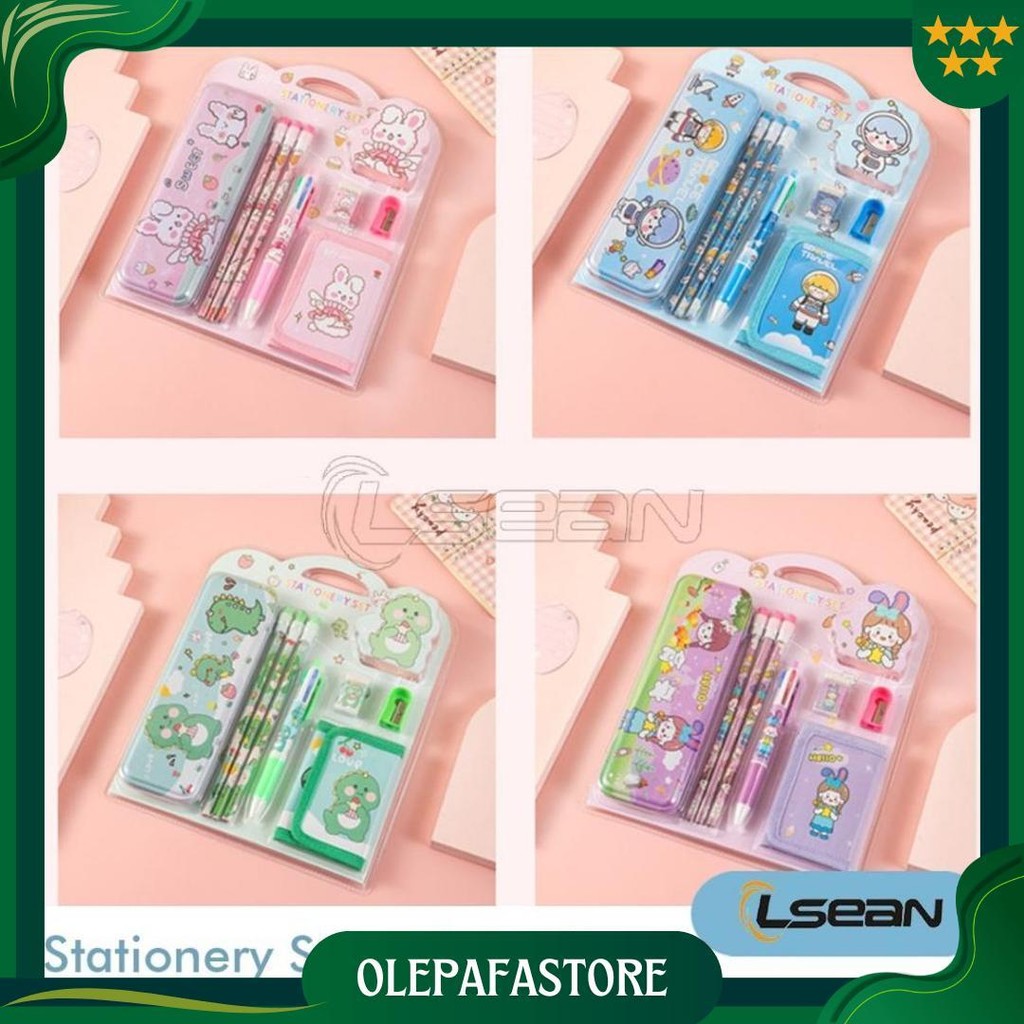 

Set Alat Tulis Lucu Anak Sekolah Karakter Kartun 8 In 1 Paket Gift Box Stationery Kotak Pensil Dompet Pensil Penghapus Rautan Bolpen Lengkap Ori