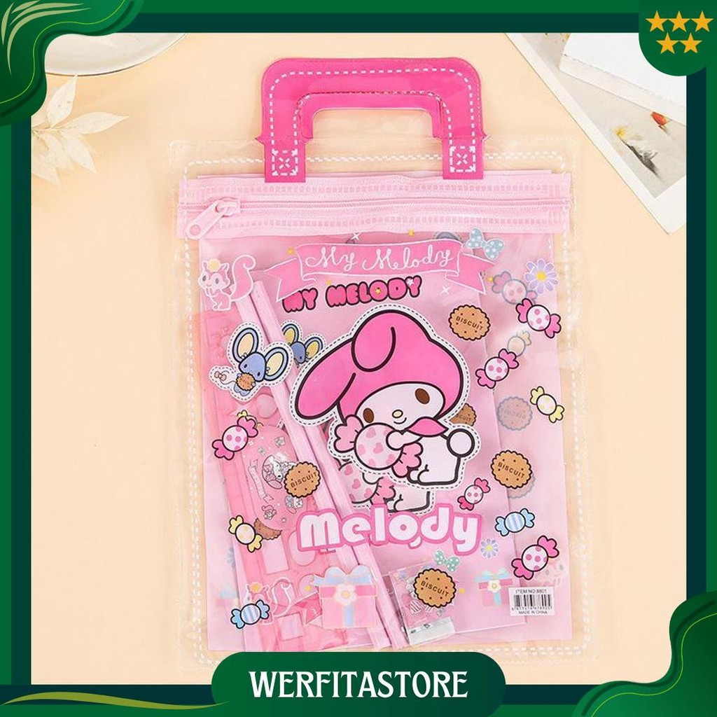 

Alat Tulis Set 6 In 1 Karakter Kuromi Murah Lucu Pouch Set Stationery Hadiah Anak Sanrio Cod