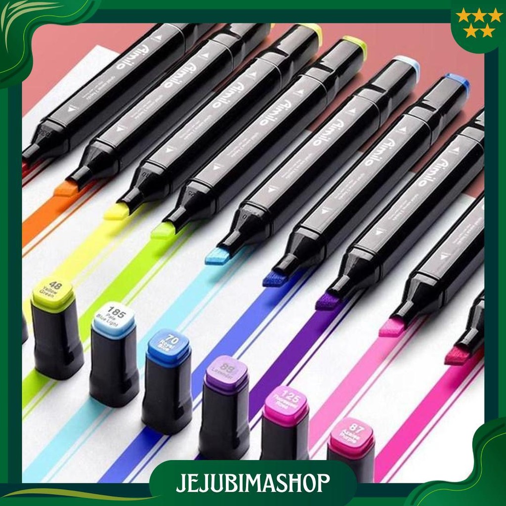 

Aimilo Spidol Warna Warni 1 Set Sketch Marker 2 Tip Touch Marker 48/60/80 Warna Cod