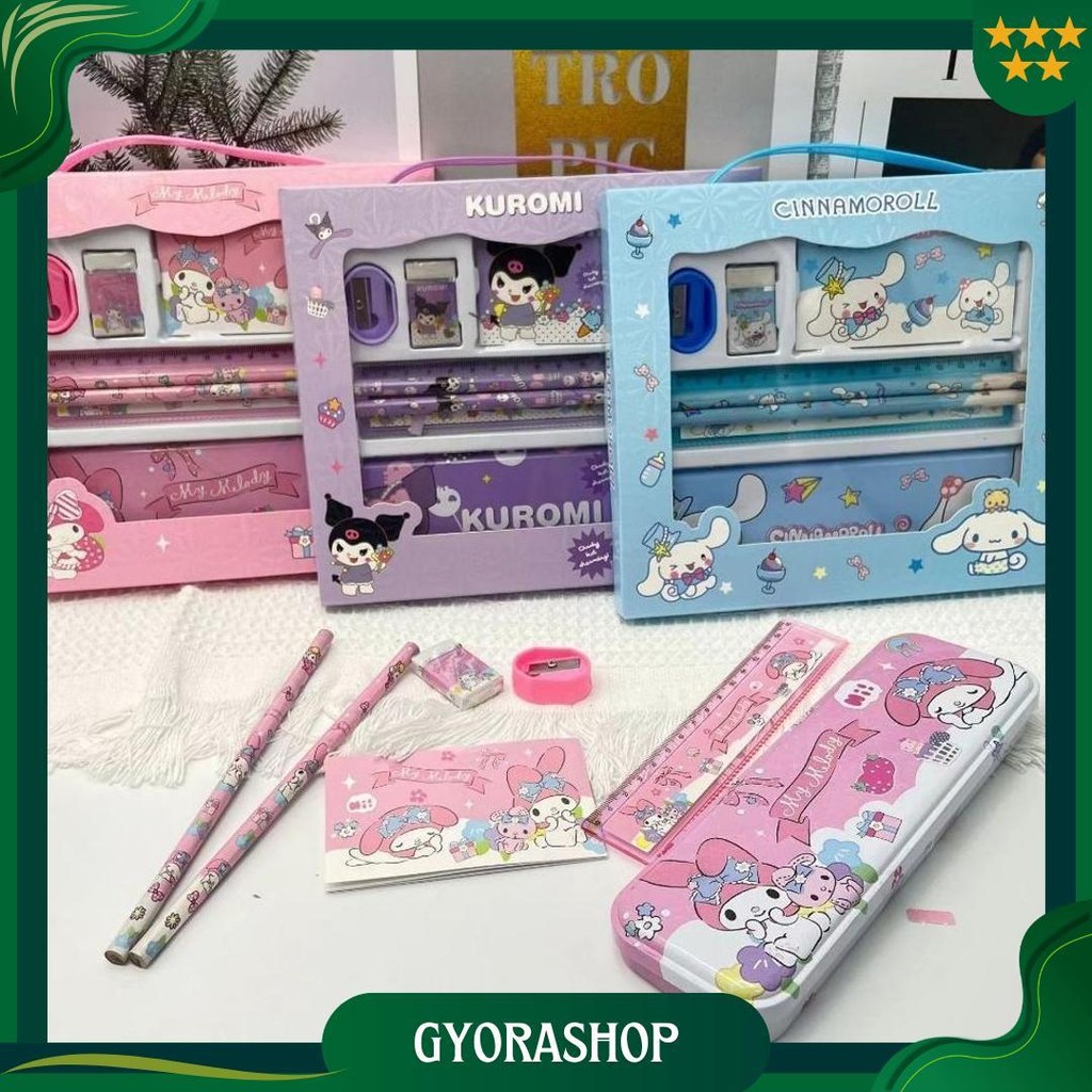 

Fivevoo Alat Tulis Anak Tk / Kotak Pensil Anak Set / Tempat Pensil Anak Perempuan Sanrio / Kotak Pensil Kuromi Squi Best Seller