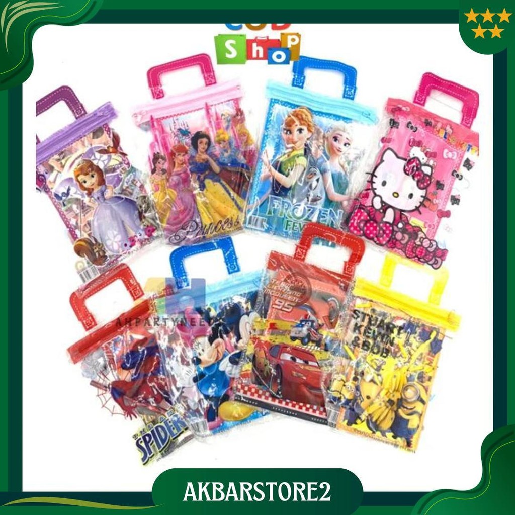 

Cod - S6149 Stationery Set Motif Karakter / Hampers Souvenir Birthday Anak / Set Mini Pouch Bag Karakter / Set Alat Tulis 6 In 1 Ori