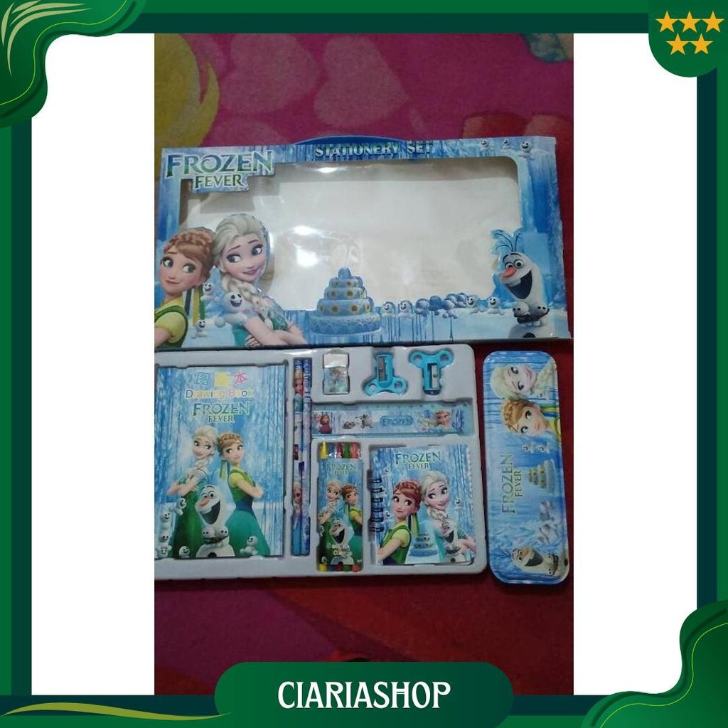 

1 Set Alat Tulis Karakter Frozen / Alat Tulis Frozen /Alat Tulis Anak Best Seller