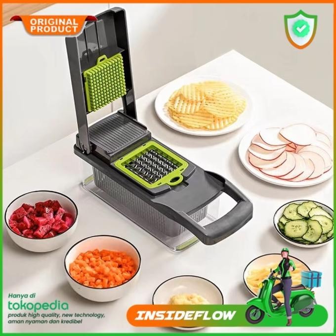 Potato chipper alat pemotong Stik kentang goreng pisau potong kentang Sayur wortel Bawang Kripik HEM