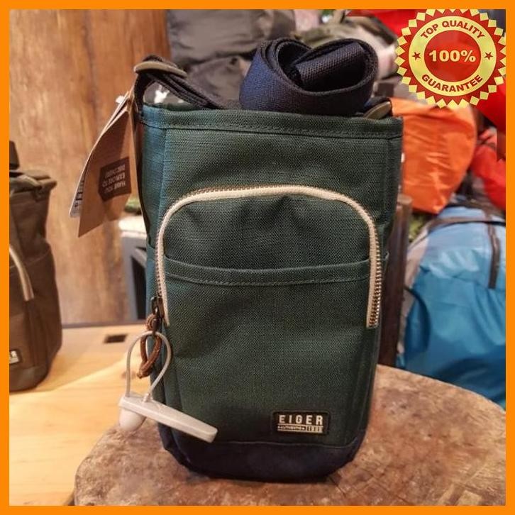 [bra] tas botol original eiger z wanderway bottle pouch - green 3l