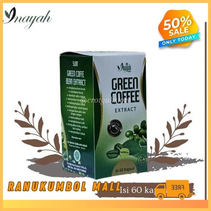 

GREEN COFFEE INAYAH | EKSTRAK 60 KAPSUL RANU KUMBOL MALL TERBAIK!!!