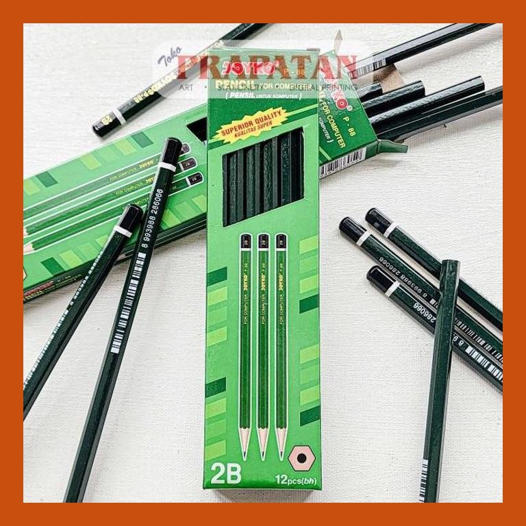 

[ PERALATAN LUKIS / GAMBAR ] PENSIL 2B JOYKO P-88 PACK 12 PCS GOOD QUALITY