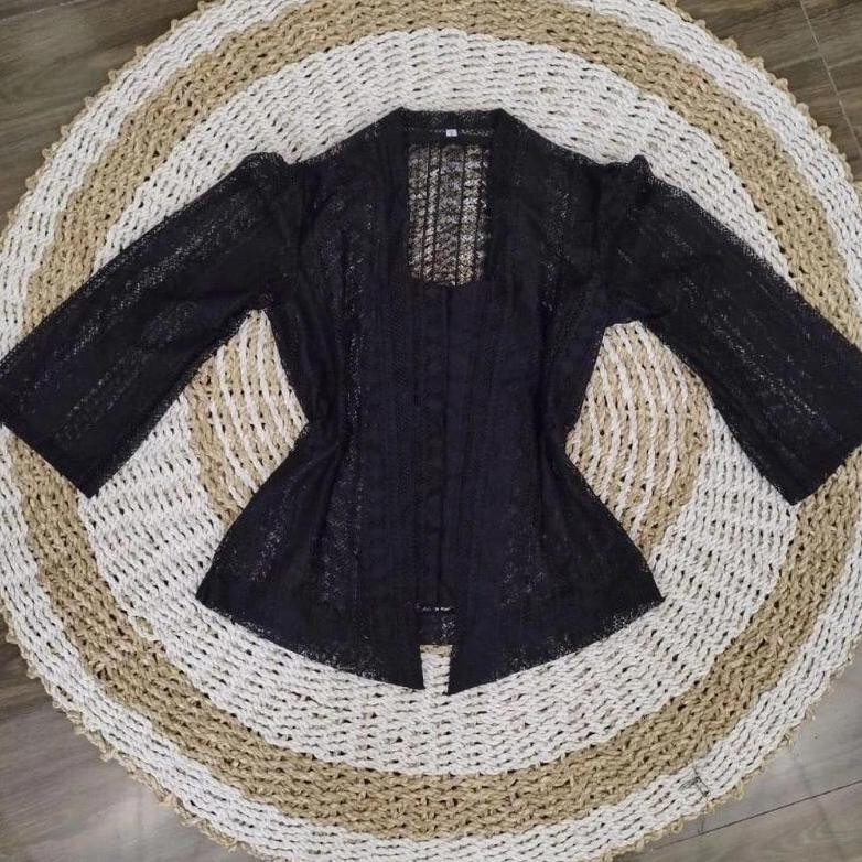 PLK Baju Kebaya Brukat Lonceng Bali Wisuda Modern Murah Kebaya Bali Brokat Strait Tangan Lonceng 7/8