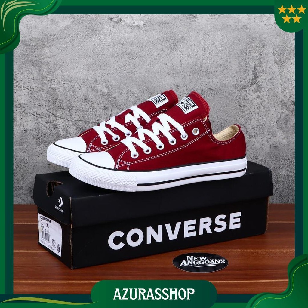(Bisa Cod) Sepatu Converse Allstar Low Black White Sepatu Nb Sekolah Pria Wanita Terlaris Promo