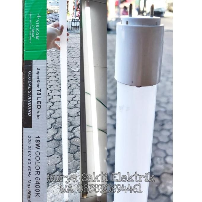 TERMURAH - LAMPU TL NEON T8 LED 18W VISICOM 6500K PUTIH