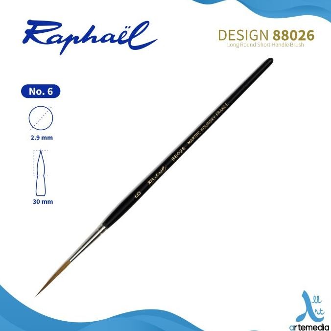 

Kuas Lukis Raphael 88026 Long Round Design Kolinsky Sable Brush Sh Original Dan Terpercaya