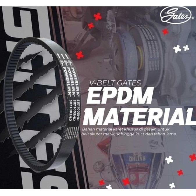 VAN BELT RACING GATES V BELT PCX 150 CBU 23100-KZY-701 100% ASLI