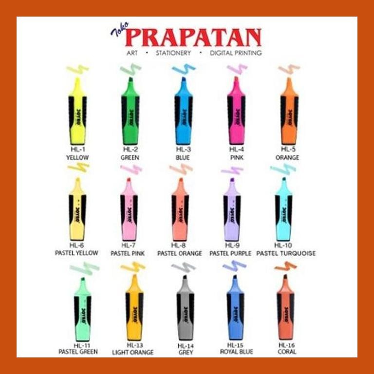 

[ PERALATAN LUKIS / GAMBAR ] JOYKO HIGHLIGHTER HL PENANDA WARNA COD