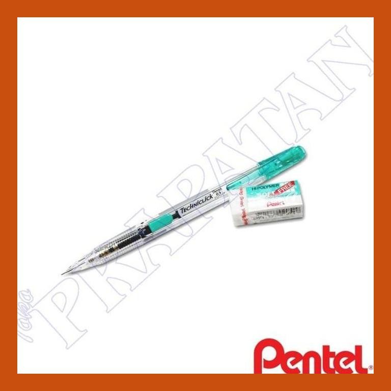 

[ PERALATAN LUKIS / GAMBAR ] PENSIL MEKANIK PENTEL 0.5 (FREE ERASER) PACKING AMAN
