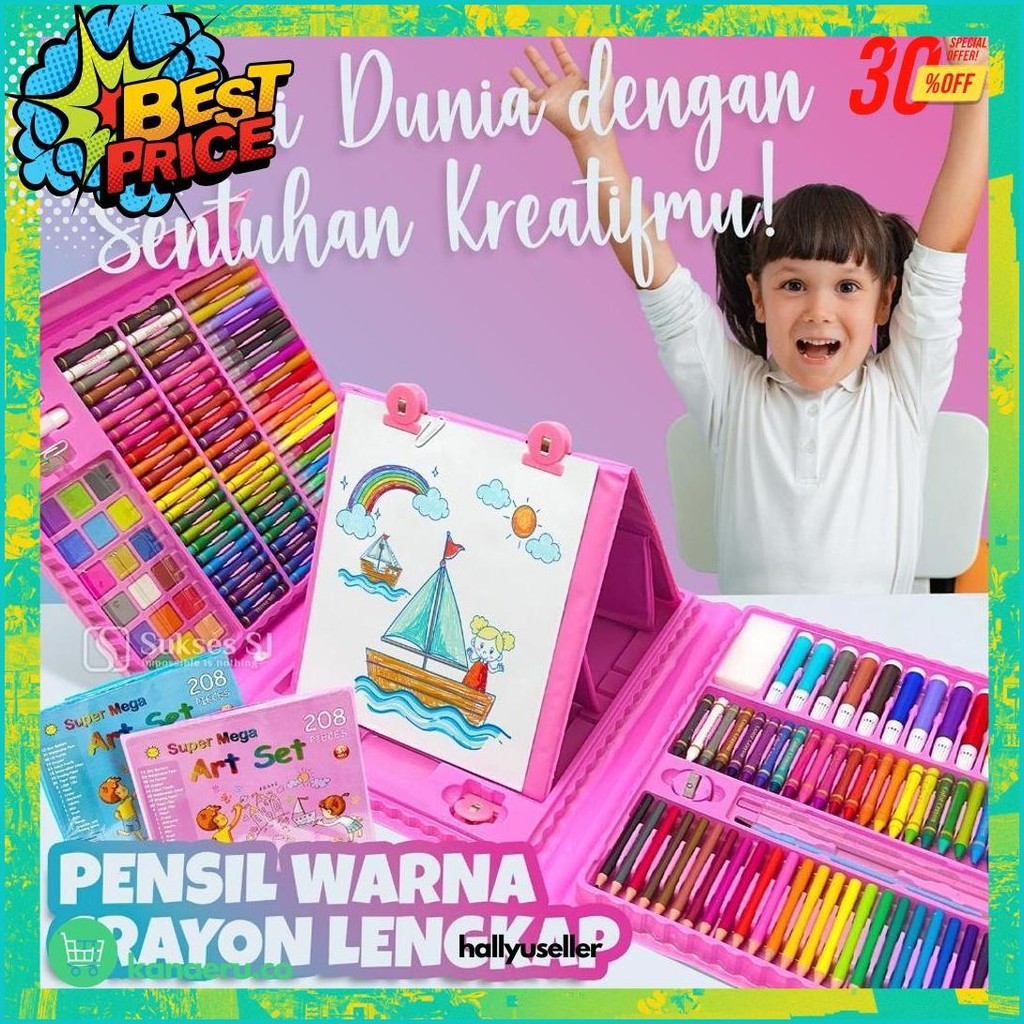 

Crayon 208 / Crayon Pensil Warna Art Set Pensil Warna Crayon Sale