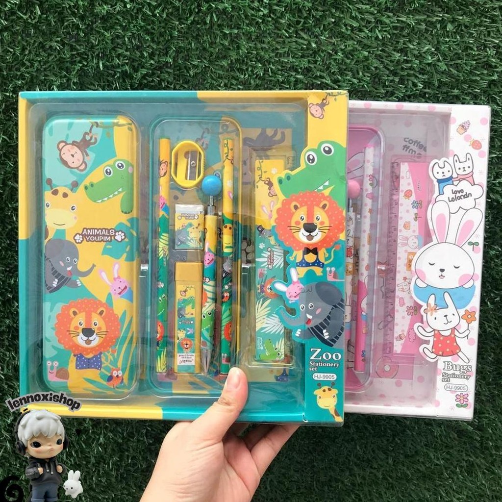

2010 Stationary Set Kotak Pensil Anak Set 7In1 Stationery Alat Tulis Kotak Pensil Karakter Promo