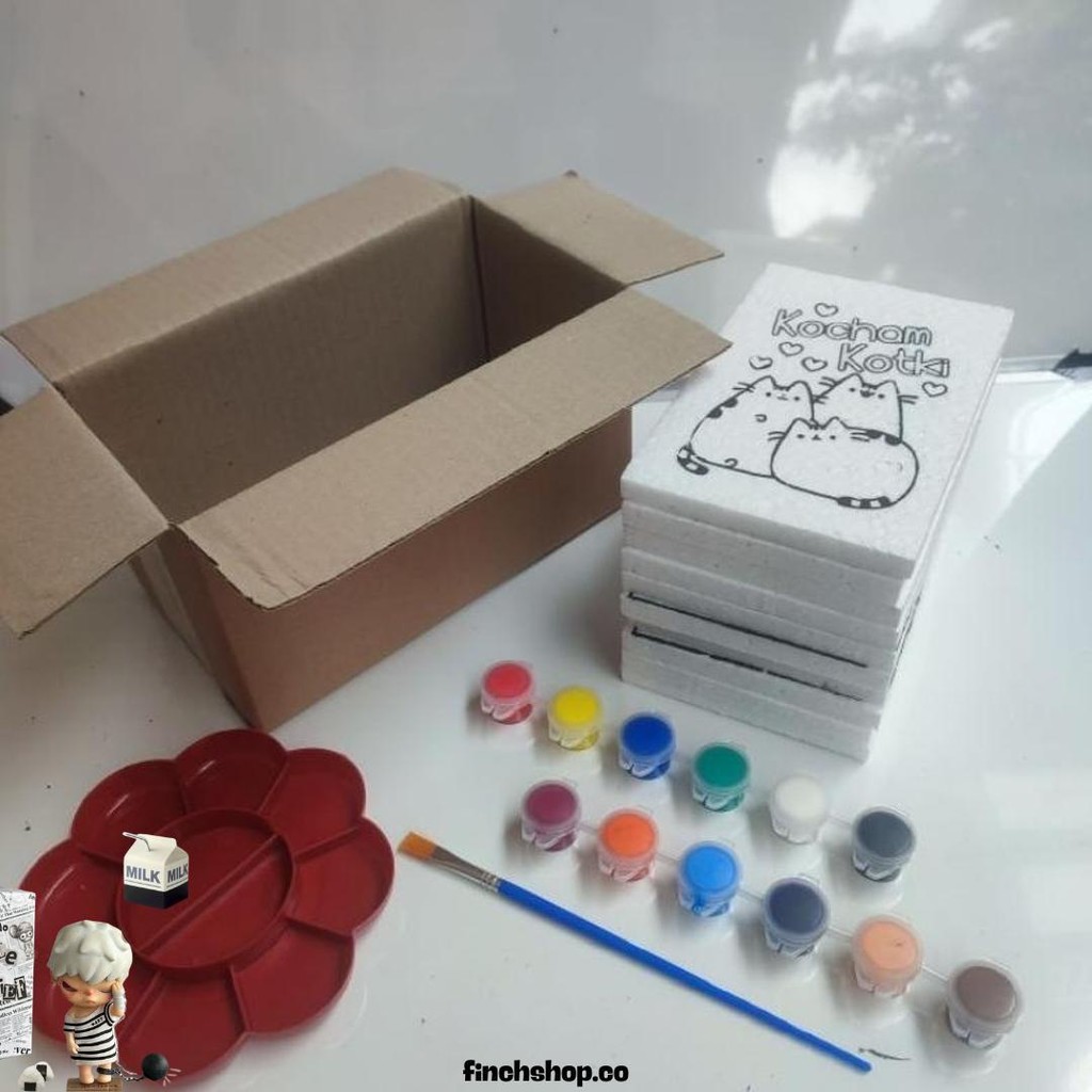 

Painting Kit Paket Hemat Lengkap Mewarnai Styrofoam Mini 10 X 15 Cm + Box 1 Set Dengan Cat Kuas Dan Palet Mainan Edukasi Anak Melukis Gambar Karakter Di Media Sterofoam Styrofom Seterofom Gabus Kado Ulang Tahun Hampers Murah Ekonomis - Armina Art Murah