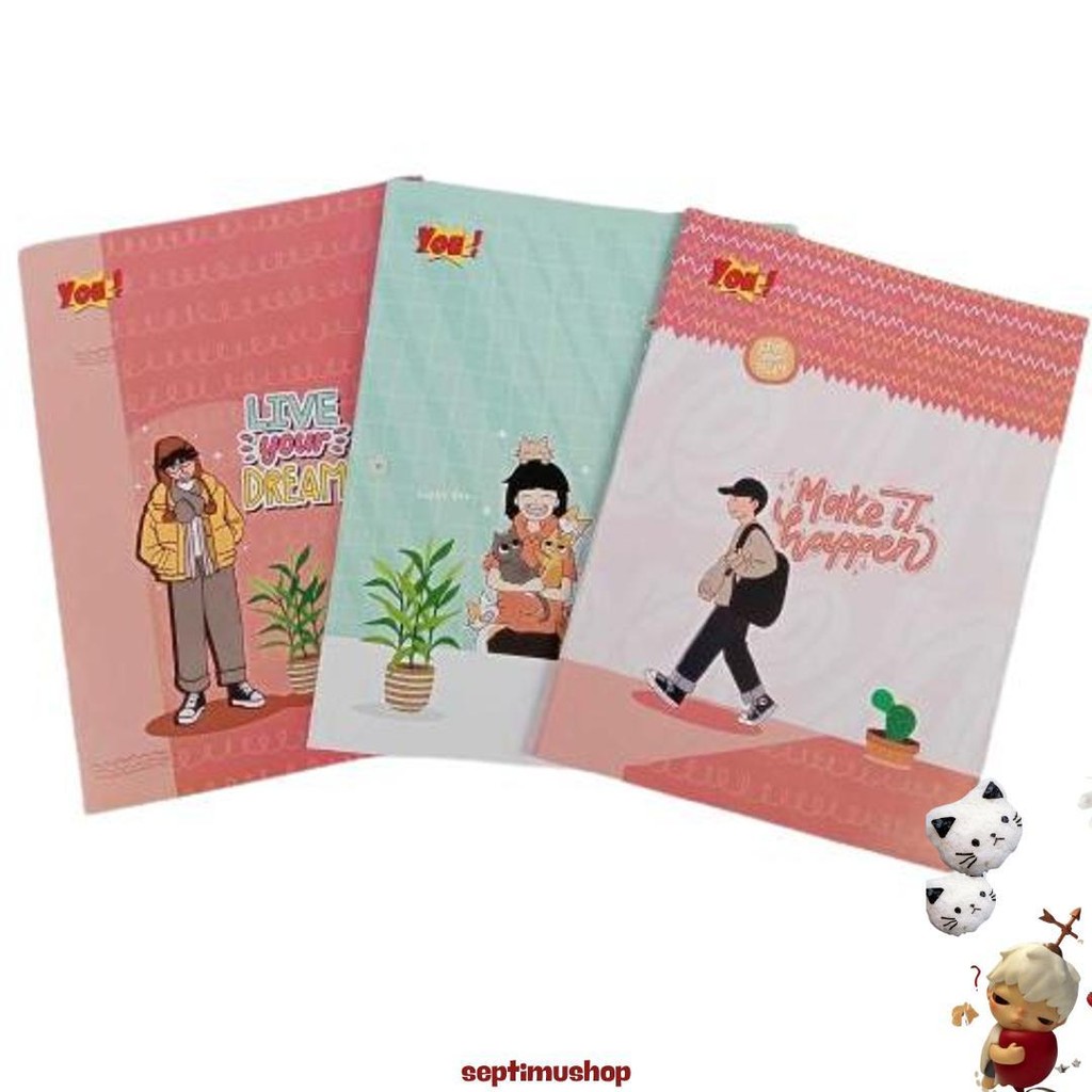 

1 Pack / 10 Pcs Buku Tulis Murah You By Kiky Isi 38 Lembar Diskon
