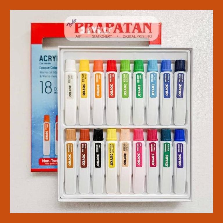 

[ PERALATAN LUKIS / GAMBAR ] CAT AKRILIK SET JOYKO 18X12ML | JOYKO ACRYLIC SET GOOD QUALITY