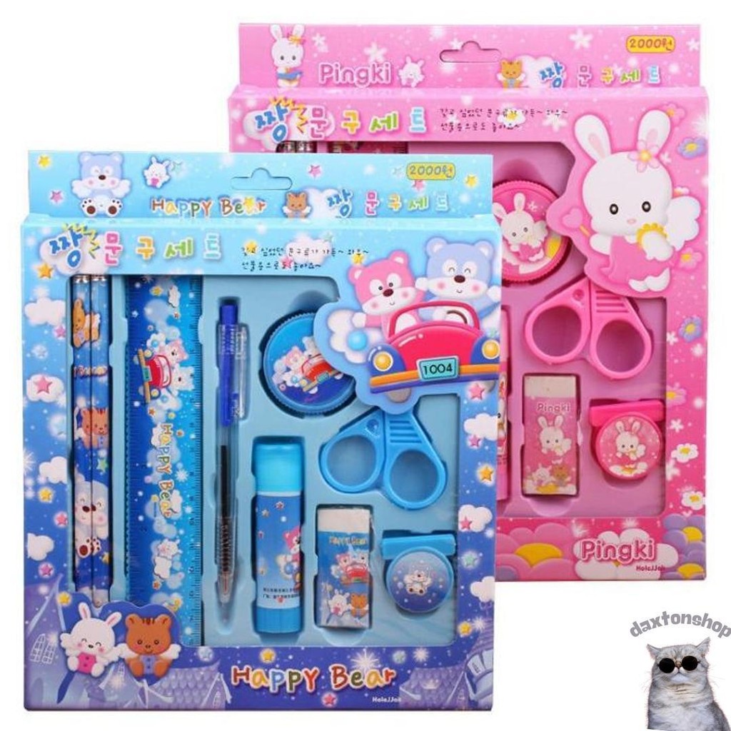 

2009 Pencil Set 9 In 1 Alat Tulis Sekolah Anak Lengkap Cod